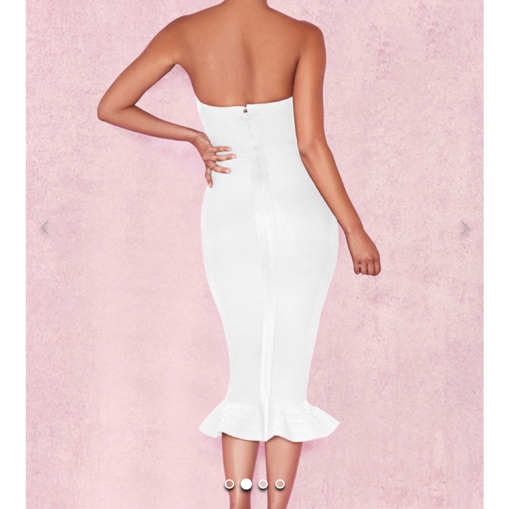 House of CB White Strapless Midi Dress - Picture 4 of 9